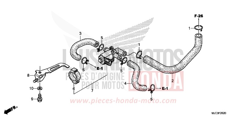 AIR INJECTION CONTROL VALVE for CBR600RR ABS VIBRANT ORANGE (YR250) from 2013